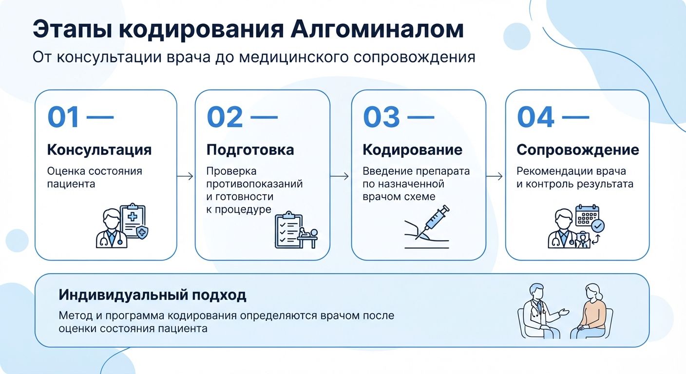 Кодирование препаратом «Алгоминал» в Петровске инфографика