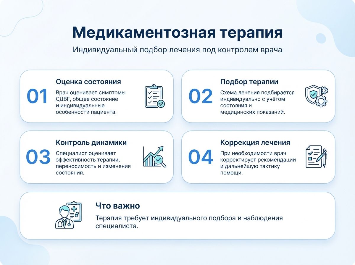 Лечение СДВГ в Петровске у детей и взрослыхинфографика